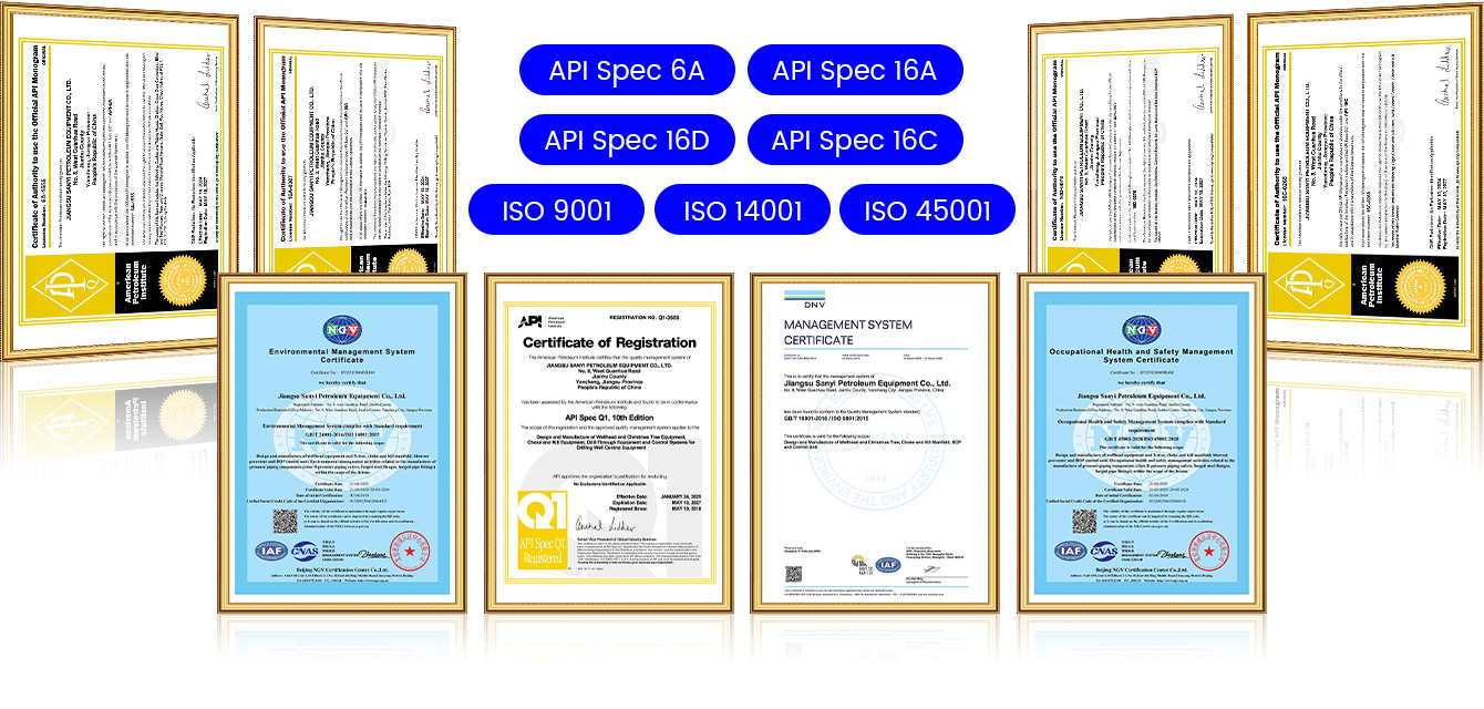 API and ISO Certifications for Oilfield Equipment